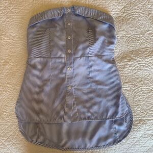 IVIVI Sunny Pinstripe Bandeau Blouse - Boho Preppy